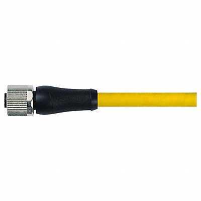 MURRELEKTRONIK 7700P4221U0P0500 Cordset Straight M12 Yellow 14AWG 12 A