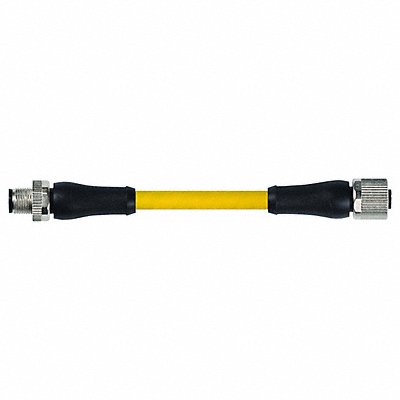 MURRELEKTRONIK 7700P4241U0P0500 Cordset Straight M12 Yellow 14AWG 12 A