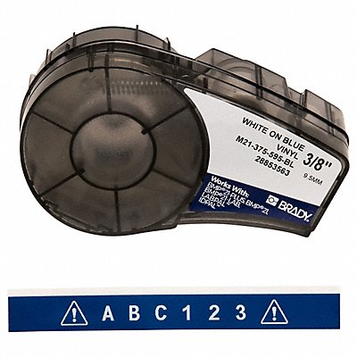BRADY M21375595BL E7622 Label Cartridge White/Blue 21 ft L