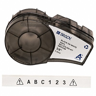 BRADY M21375595WT E7622 Label Cartridge Black/White 21 ft L