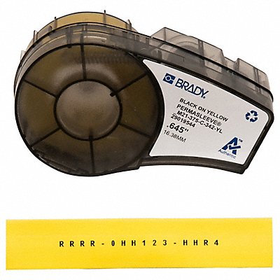 BRADY M21375C342YL Wire Marking Sleeves Black/Yellow