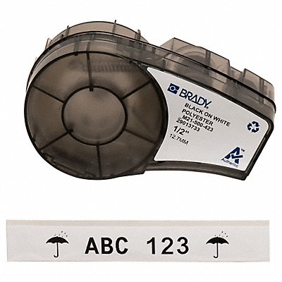 BRADY M21500423 Label Cartridge Black/White 21 ft L