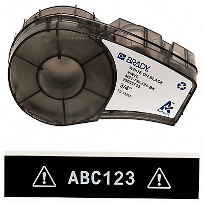 BRADY M21750595BK Label Tape Cartridge Permanent Printer