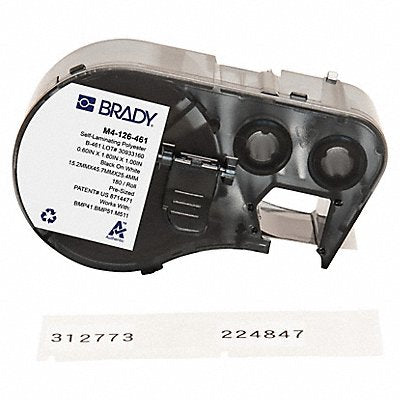 BRADY M4126461 Precut Label Cartridge Clear/White Matte