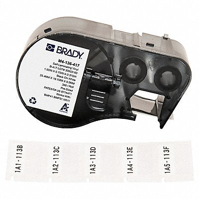 BRADY M4136417 Self-Laminating Label Matte 3/4 in H