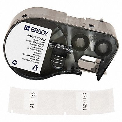 BRADY M4211RO427 Self-Laminating Label Matte 1 3/16 in H