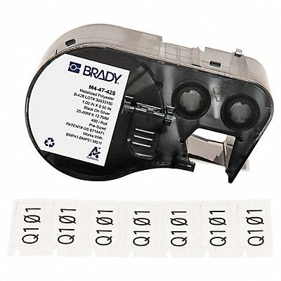 BRADY M447428 Precut Label Cartridge Grey Matte