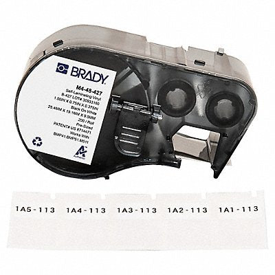 BRADY M448427 Precut Label Roll Cartridge Clear/White