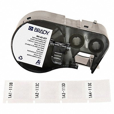 BRADY M449427 Precut Label Roll Cartridge Clear/White