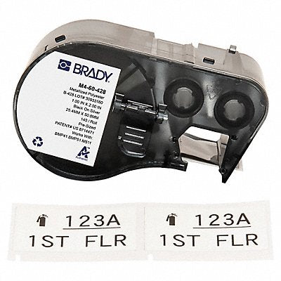 BRADY M460428 Precut Label Cartridge Grey Matte