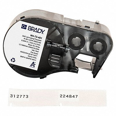 BRADY M472461 Precut Label Cartridge Clear/White Matte