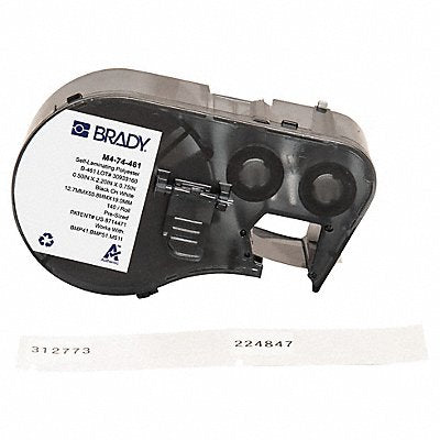BRADY M474461 Precut Label Cartridge Clear/White Matte