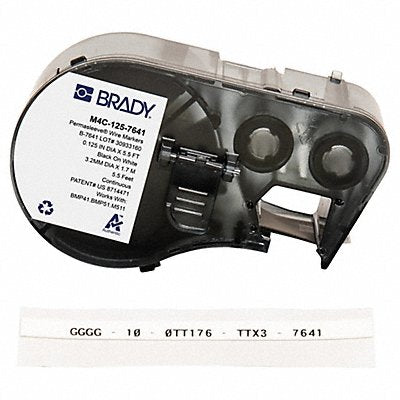 BRADY M4C1257641 Precut Label Cartridge Matte 15/64 in H