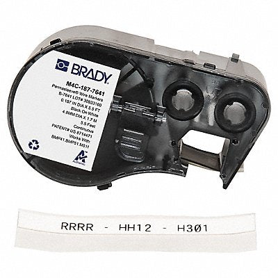 BRADY M4C1877641 Precut Label Cartridge Matte 21/64 in H
