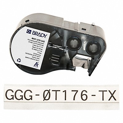 BRADY M4C375342 Precut Label Cartridge Matte 41/64 in H