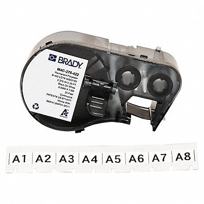 BRADY M4C375422 Precut Label Roll Cartridge White Gloss