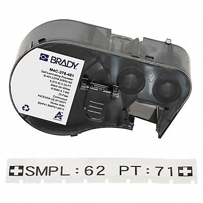 BRADY M4C375461 Precut Label Roll Cartridge White Matte