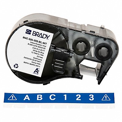 BRADY M4C500595BLWT Continuous Label Cartridge Blue Gloss