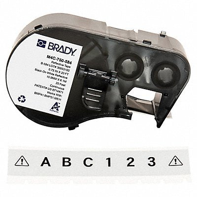 BRADY M4C750584 Continuous Label Cartridge White Gloss