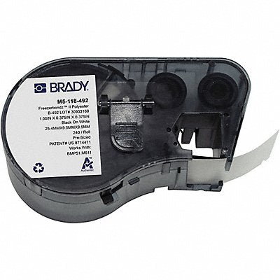BRADY M5118492 Precut Label Cartridge White Matte