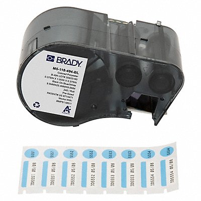 BRADY M5118494BL Label and Ribbon Cartridge Polyester