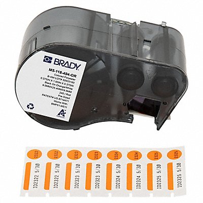 BRADY M5118494OR Label and Ribbon Cartridge Polyester