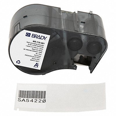 BRADY M5119461 Precut Label Cartridge Clear/White Matte