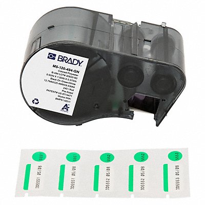 BRADY M5120494GN Label and Ribbon Cartridge Polyester