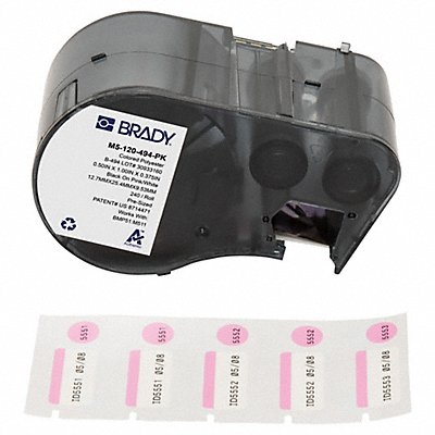 BRADY M5120494PK Label and Ribbon Cartridge Polyester