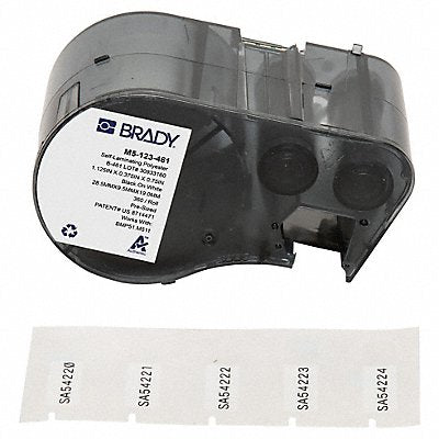 BRADY M5123461 Precut Label Cartridge Clear/White Matte