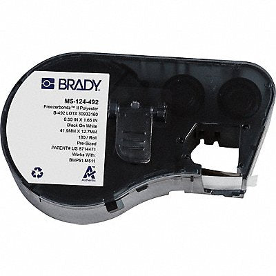 BRADY M5124492 Precut Label Cartridge White Matte