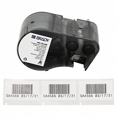 BRADY M5125490 Precut Label Cartridge White Matte