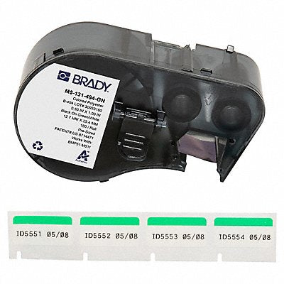 BRADY M5131494GN Label and Ribbon Cartridge Polyester