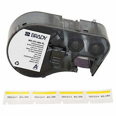 BRADY M5131494YL Label and Ribbon Cartridge Polyester