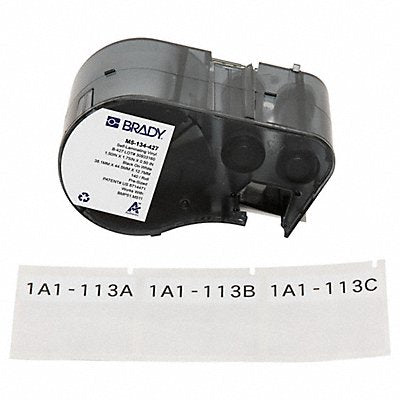 BRADY M5134427 Precut Label Roll Cartridge Clear/White