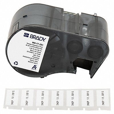 BRADY M517351 Precut Label Cartridge White Matte
