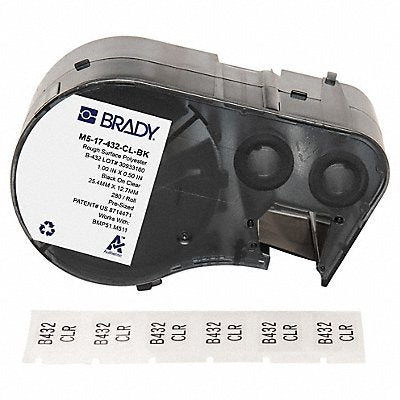BRADY M517432CLBK Precut Label Cartridge Clear Gloss
