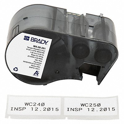 BRADY M520351 Precut Label Cartridge White Matte
