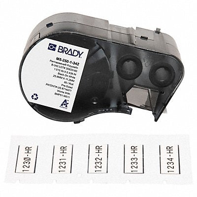 BRADY M52501342 Cartridge Label Thermal-Transfer White
