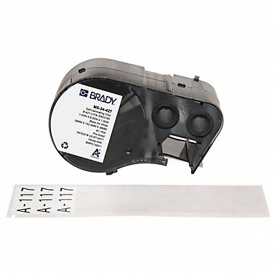 BRADY M534427 Precut Label Roll Cartridge Clear/White
