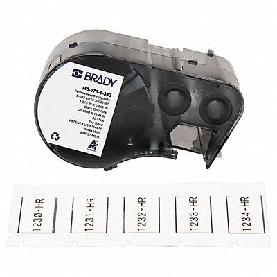 BRADY M53751342 Wire and Cable Label White Matte Finish