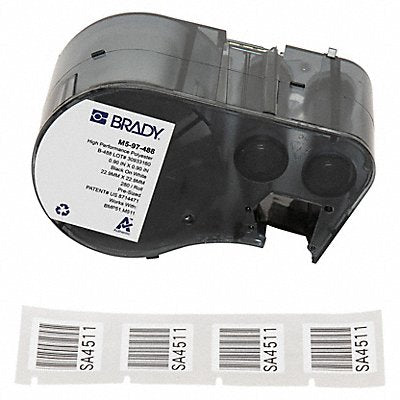 BRADY M597488 Precut Label Cartridge White Matte