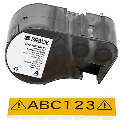 BRADY M5C1000584YL Continuous Label Cartridge Yellow Gloss