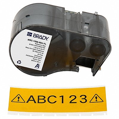BRADY M5C1500584YL Continuous Label Cartridge Yellow Gloss