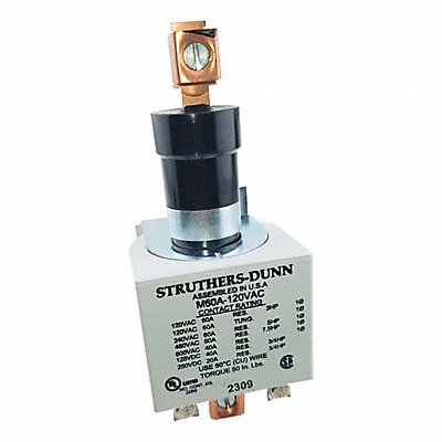 STRUTHERS-DUNN M60A120VAC Mercury Displacement Contactor 1NO 120VAC