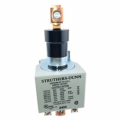 STRUTHERS-DUNN M60A12VDC Mercury Displacement Contactor 1NO 12VDC