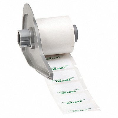 BRADY M730423TEST Label 1 1/2 in W Green White