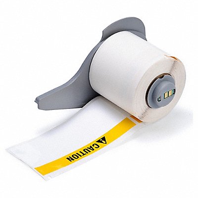 BRADY M738483CAUTION Label 4 in W Black White Yellow