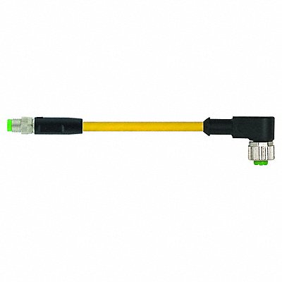 MURRELEKTRONIK 7000882410100500 Cordset Straight M8 Yellow 24AWG 4A