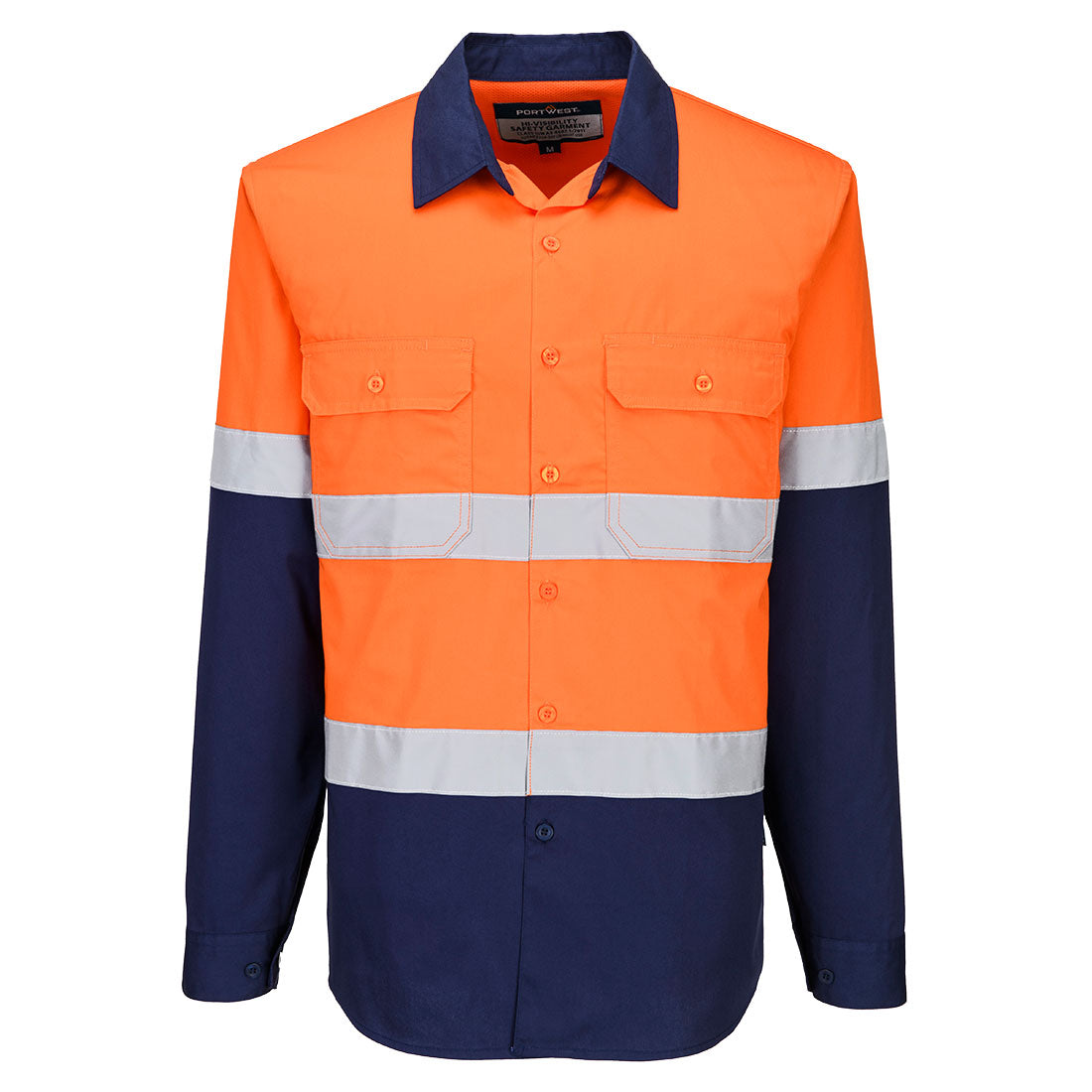 Portwest MA803 Industrial Hi-Vis Lightweight Contrast Shirt L/S